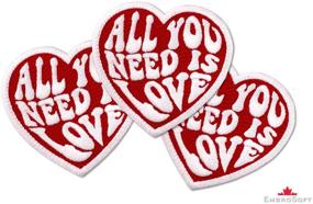 img 3 attached to ❤️ The Beatles All You Need is Love Patch - Iron On Embroidered (3" x 2.8")