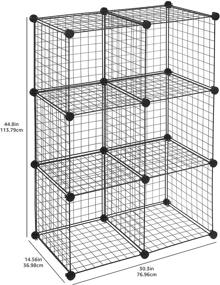 img 1 attached to Black Cube Storage Shelves by AmazonBasics