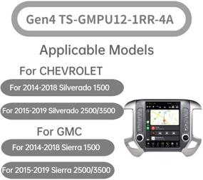 img 3 attached to 📻 Заменитель головного устройства радиоприемника LINKSWELL GEN IV Android для Silverado & Sierra 2014-2019 - 12,1-дюймовый сенсорный экран, 4GB+64GB, WiFi/BT, навигация - TS-GMPU12-1RR-4A