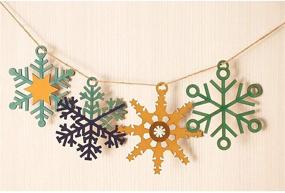 img 2 attached to 🎄 24-Pack Unfinished Wood Snowflake Christmas Tree Ornaments: Perfect for Crafts!