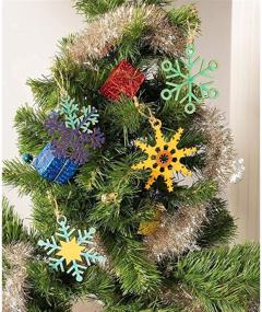 img 3 attached to 🎄 24-Pack Unfinished Wood Snowflake Christmas Tree Ornaments: Perfect for Crafts!