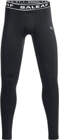 img 2 attached to 🏋️ BALEAF Youth Compression Pants Base Layer Leggings for Boys/Girls - Sports Tights for Yoga, Running, Workout, and Training