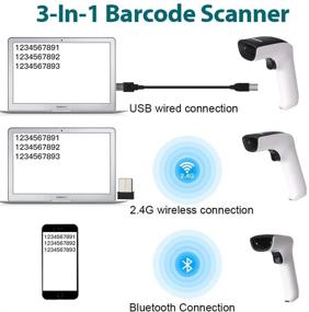 img 1 attached to 📱 Newscan 2D Bluetooth Barcode Scanner: Versatile Handfree Scanners for Store, Supermarket, Warehouse - Rechargeable, Wireless, and Efficient