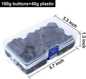 img 1 attached to 🧵 Sunmns 160g Buttons Round Resin Sewing Button Set with Storage Box - 4 Holes, 7 Sizes (Black)