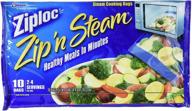 🍲 ziploc zip'n steam medium cooking bags - pack of 10 logo