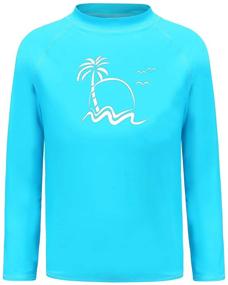 img 4 attached to Boys' Sleeve Protection Surfing Sunsuits Swimwear & Clothing