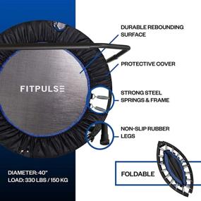 img 3 attached to 🏋️ Enhance Your Fitness Routine with FITPULSE Trampoline Adults Rebounder Handle