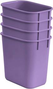 img 2 attached to 🗑️ Acrimet Wastebasket Bin 13QT (Plastic) (Purple Color) (Set of 4) - Stylish and Durable Garbage Bins for Home or Office