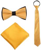 👔 stylish guchol boys pocket square necktie: trendy accessories for boys, including bow ties logo