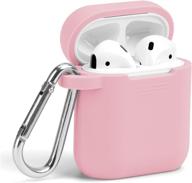 🔌 беспроводной чехол для зарядки airpods - gmyle силиконовый защитный ударопрочный чехол с брелоком - совместимый с apple airpods 2 и 1 - розовый для малышей. логотип