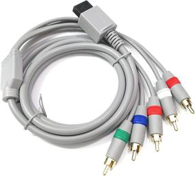 img 2 attached to 🎮 High Definition Ypbpr Cable for Wii - 6FT Audio Video Component Cord Replacement for Nintendo Wii 480P