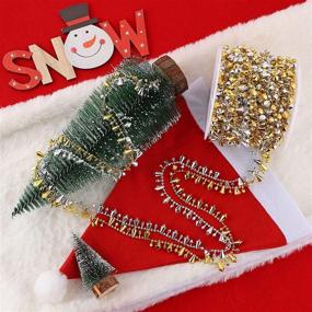 img 1 attached to 33 Feet ADXCO Crystal Bead Garlands: Stunning Christmas Tree Decor in Gold and Silver