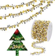 33 feet adxco crystal bead garlands: stunning christmas tree decor in gold and silver логотип