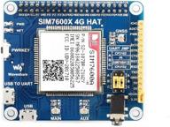 📶 waveshare 4g/3g/gnss hat для raspberry pi zero/ zero w/ zero wh/ 2b/ 3b/ 3b+ sim7600a-h lte cat4 до 150 мбит/с с поддержкой телефонных звонков и беспроводной связи. логотип