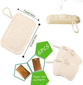 img 2 attached to Liangken 6pcs Natural Dish Sponges, Kitchen Eco Scrub Sponge Effectively Removes Oil Stains, 100% Loofah Plant-Based, Biodegradable and Zero Waste