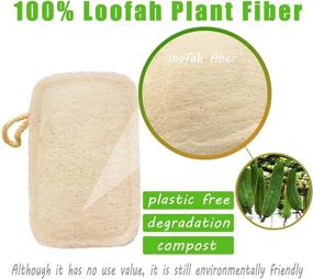 img 3 attached to Liangken 6pcs Natural Dish Sponges, Kitchen Eco Scrub Sponge Effectively Removes Oil Stains, 100% Loofah Plant-Based, Biodegradable and Zero Waste