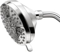 💦 maximize shower power with high pressure fixed showerhead - 5 setting luxury bathroom shower head - chrome plated finish, adjustable angles & anti-clogging silicone nozzles logo