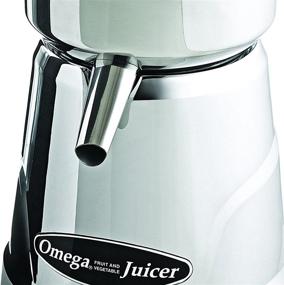 img 1 attached to 🍊 Omega Juicer C-20C: Professional Citrus Juicer with 3 Juice Cones, 1800 RPM, Surgical Steel Bowl, Non-Slip Feet - Silver Metallic