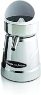 🍊 omega juicer c-20c: professional citrus juicer with 3 juice cones, 1800 rpm, surgical steel bowl, non-slip feet - silver metallic logo