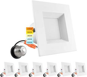 img 4 attached to Luxrite Recessed Temperature Selectable Dimmable Industrial Electrical