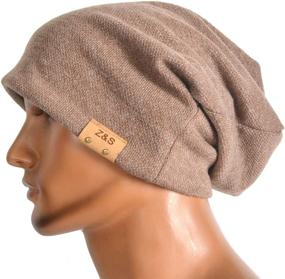 img 1 attached to VECRY Men's Slouch Beanie Skull Cap: Long Baggy Hip-Hop Hat for Winter & Summer