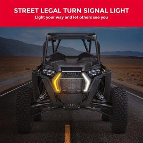 img 3 attached to 🔦 Kemimoto RZR XP Turbo Fang Accent Street Legal Световой комплект - Световые сигналы Fang с ограничением уровня звукового давления IP65, передняя сборка с подписью, совместимая с Polaris RZR XP 1000 Turbo 2019-2022 гг. # 2884871 (2 шт.)