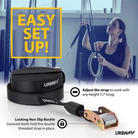 img 2 attached to URBNFit Gymnastic Rings - Non-Slip Olympic Rings with Adjustable Straps for Crossfit, Bodyweight Workouts, and Strength Training at Home or Gym