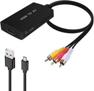 🖥 hdmi в rca конвертер-адаптер для старых телевизоров - чёрный: apple tv, roku, fire stick, xiaomi mi box логотип