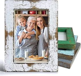 img 4 attached to Rustic Farmhouse Picture Frames Distressed