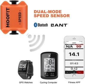 img 2 attached to Датчик скорости велосипеда Moofit - датчик скорости Bluetooth/ANT+ для Wahoo, Zwift, Peloton, Rouvy, Cyclemeter - iPhone/Android и велокомпьютеры.