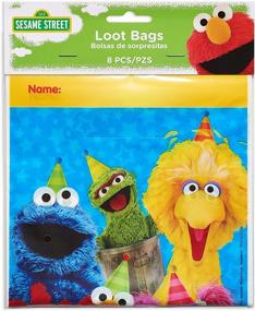 img 1 attached to 🎉 Многоразовые мешочки Sesame Street разных цветов от American Greetings Amscan - пакет из 8 штук, единица измерения - One Size