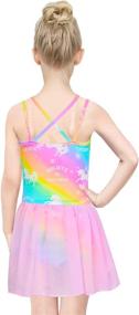 img 2 attached to 🩰 Stylish Nidoul Skirted Leotards: Trendy Gymnastics Camisole for Girls' Active Wear