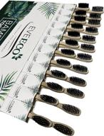 🌿 24 count of bamboo toothbrush, soft bristles for sensitive gums, charcoal-infused, vegan, natural wood, bpa-free, recyclable, compostable, biodegradable – environmentally friendly by eveeco logo