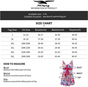 img 1 attached to Floral High Waist One Piece Swimsuit with Bowknot - MiYang Women's Plus Size Swimdress