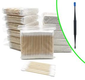 img 4 attached to 🌿 Premium Reusable Cotton Swabs: Multifunctional Portable Silicone Cotton Buds 1pcs & 1200pcs Eco-friendly Bamboo Cotton Swabs