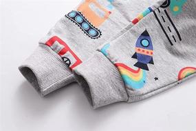 img 1 attached to Colorful and Fun: EULLA Cartoon Rainbow Drawstring Sweatpants for Boys