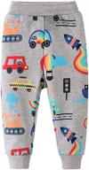 colorful and fun: eulla cartoon rainbow drawstring sweatpants for boys logo