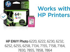 img 3 attached to High-yield Ink Cartridge for HP 64XL Tri-color, Compatible with HP ENVY Photo 6200, 7100, 7800 Series, Instant Ink Eligible - N9J91AN