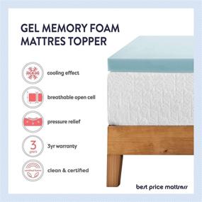 img 2 attached to Top-Rated: Best Price King Size Mattress Topper with Cooling Gel Infusion - 4 Inch Ventilated Memory Foam, CertiPUR-US Certified