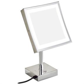 img 4 attached to GURUN 8.5 inch Dimmable LED Lighted Makeup Mirror with 3x Magnification, Touch Control Base for Adjustable Brightness - Chrome Finish M2205D (8.5 inch, Touch)