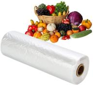 🛍️ rbhk 12x16 plastic produce bag on a roll clear food storage bags - one roll of 350 bags for pet, diapers, and more logo