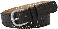 relic womens scallop perforated black women's accessories and belts logo