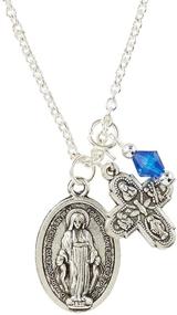 img 4 attached to Cross Pendant Miraculous Medal Necklace