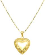 💕 stainless steel 18k gold heart locket necklace for women and girls - a stunning statement gift with photo lockets logo