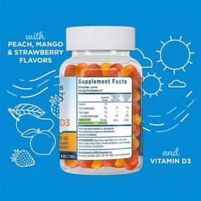 img 3 attached to 🍑 Mommy's Bliss Kids Vitamin D3 Gummies: Boost Immunity & Bone Growth, Gelatin Free, Ages 2+, Peach, Mango & Strawberry Flavors, 60-Day Supply