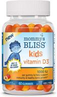 🍑 витаминные мармеладки mommy's bliss для детей с витамином d3: повышение иммунитета и рост костей, без желатина, с ароматами персика, манго и клубники, на 60 дней. логотип
