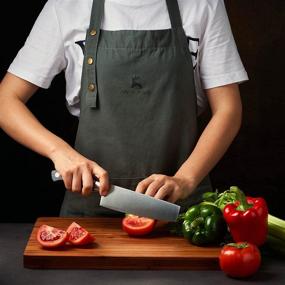 img 2 attached to 🔪 1 Inch Thick Bamboo Cutting Board with Juice Grooves and Handles - Ideal for Kitchen, Large Wood Cheese Charcuterie Board and Butcher Chopping Block