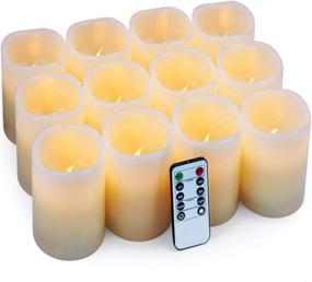 img 4 attached to Hausware Flameless Candles LED Candles Set Of 12 (D:3&#34