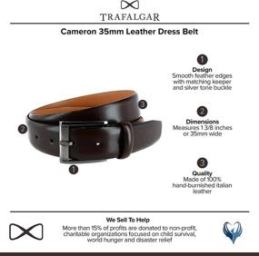 img 2 attached to 👔 Trafalgar Cameron Brown Leather Dress Accessories for Men