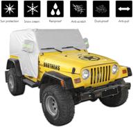 🌦️ jecar weatherproof car cover for jeep wrangler tj [1997-2006] - protect from snow, rain, hail, and sunshine! logo